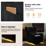 Pietro Black Electric Nursery Swivel Glider Recliner with USB 10 Pietro Black Electric Nursery Swivel Glider Recliner with USB