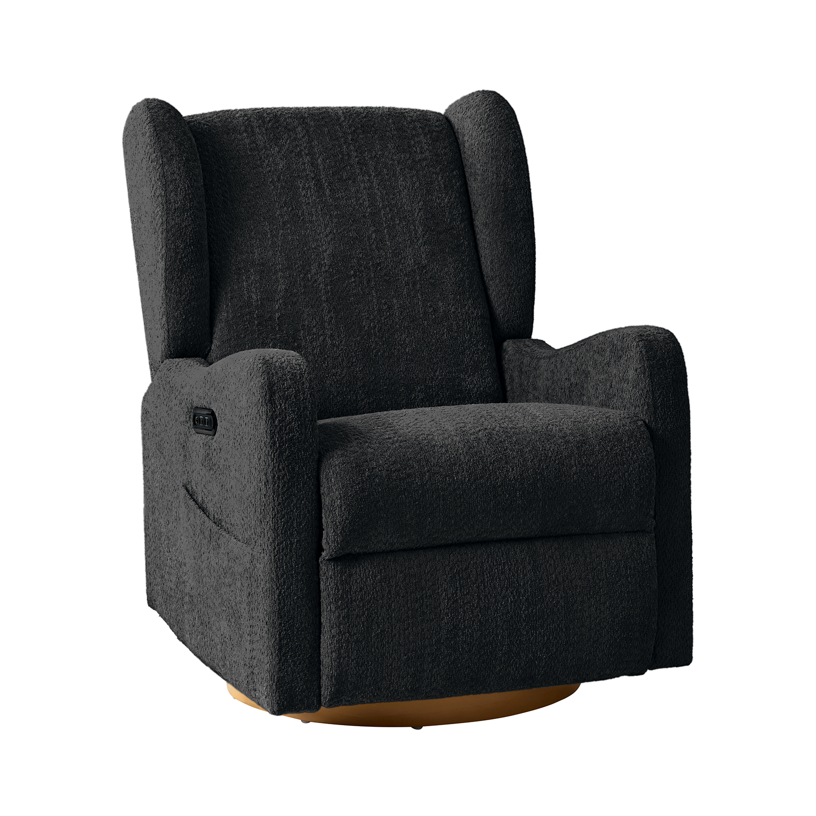 Pietro Black Electric Nursery Swivel Glider Recliner with USB 1 Pietro Black Electric Nursery Swivel Glider Recliner with USB