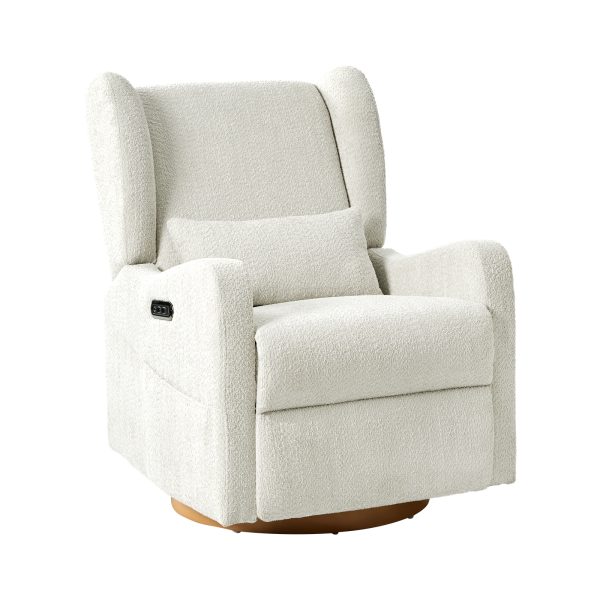 Pietro Ivory Electric Swivel Glider Recliner Nursery Chair