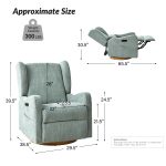 Pietro Sage Electric Nursery Swivel Glider Recliner Nightlight USB 8 Pietro Sage Electric Nursery Swivel Glider Recliner Nightlight USB
