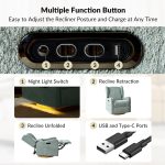 Pietro Sage Electric Nursery Swivel Glider Recliner Nightlight USB 9 Pietro Sage Electric Nursery Swivel Glider Recliner Nightlight USB