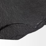 Pinera 37"x33" Black Slate With Iron Base Coffee Table