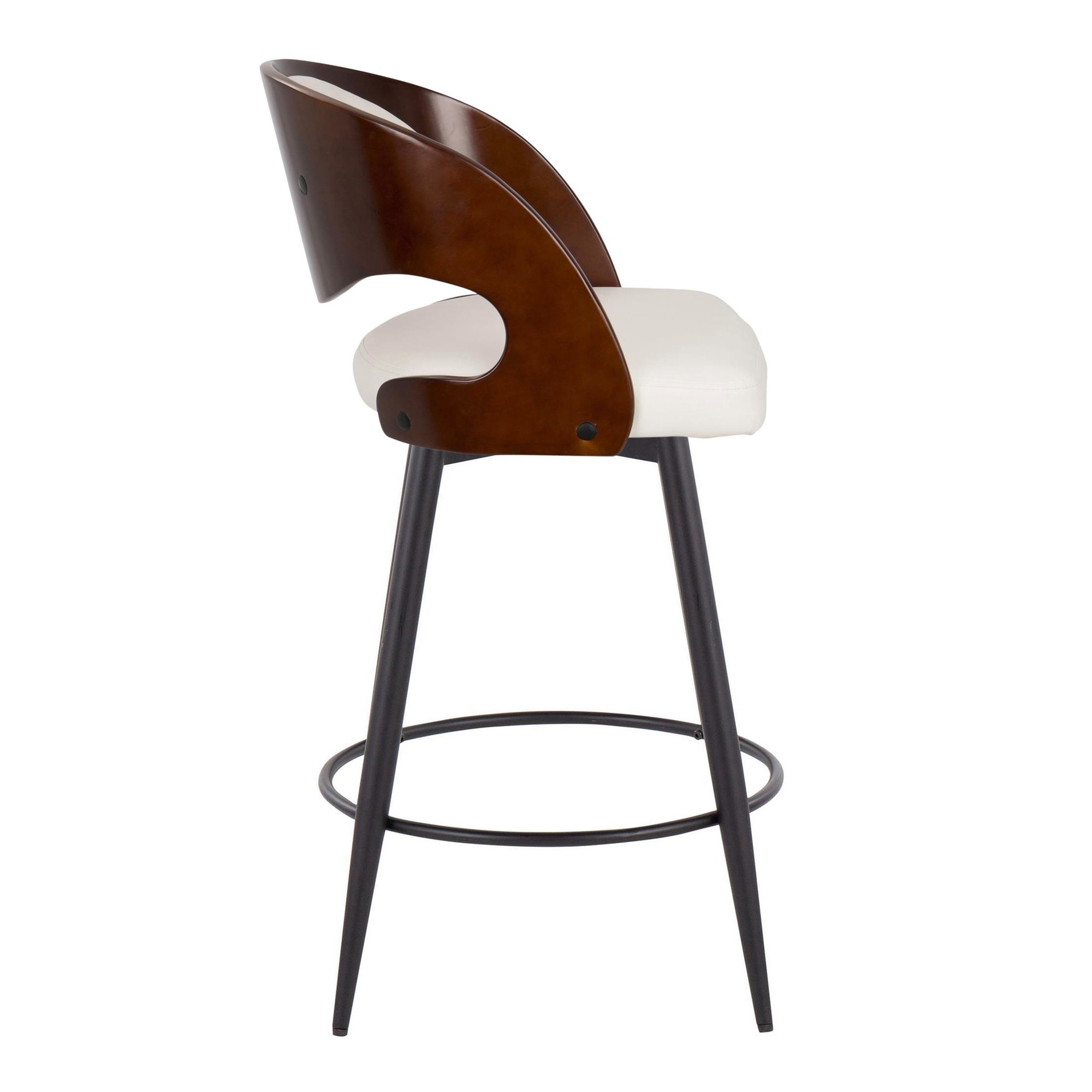 Pino 26 Mid-Century Modern Swivel Counter Stool (Set of 2) 7 Pino 26 Mid-Century Modern Swivel Counter Stool (Set of 2) - Image 7