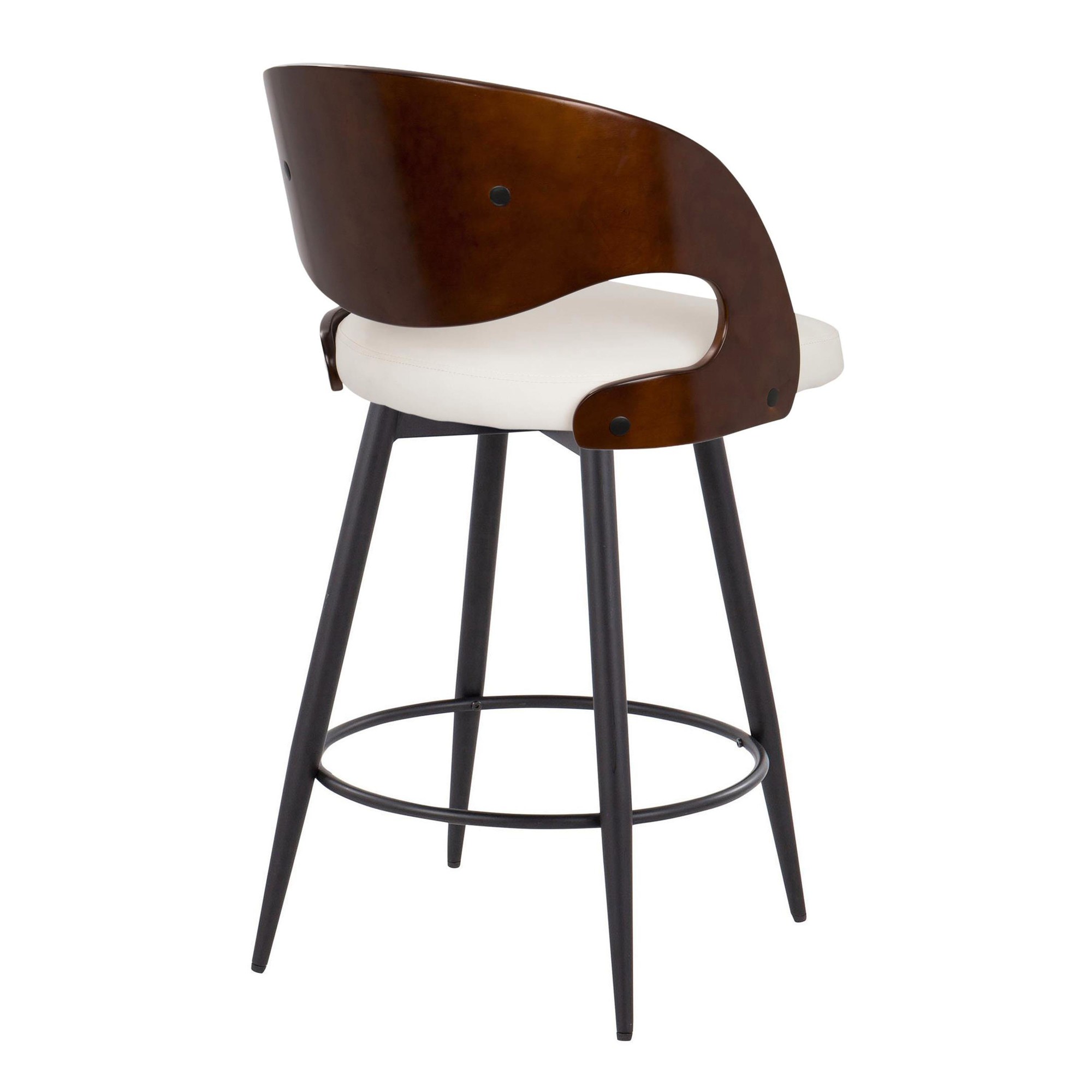 Pino 26 Mid-Century Modern Swivel Counter Stool (Set of 2) 8 Pino 26 Mid-Century Modern Swivel Counter Stool (Set of 2) - Image 8