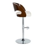 Pino Chrome Mahogany Mid-Century Modern Adjustable Barstools (Set of 2) 15 Pino Chrome Mahogany Mid-Century Modern Adjustable Barstools (Set of 2)