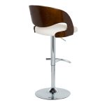 Pino Chrome Mahogany Mid-Century Modern Adjustable Barstools (Set of 2) 16 Pino Chrome Mahogany Mid-Century Modern Adjustable Barstools (Set of 2)