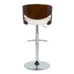 Pino Chrome Mahogany Mid-Century Modern Adjustable Barstools (Set of 2) 17 Pino Chrome Mahogany Mid-Century Modern Adjustable Barstools (Set of 2)