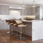 Pino Mid-Century Modern Walnut and Cream Bar Stools (Set of 2) 11 Pino Mid-Century Modern Walnut and Cream Bar Stools (Set of 2)