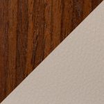 Pino Mid-Century Modern Walnut and Cream Bar Stools (Set of 2) 20 Pino Mid-Century Modern Walnut and Cream Bar Stools (Set of 2)
