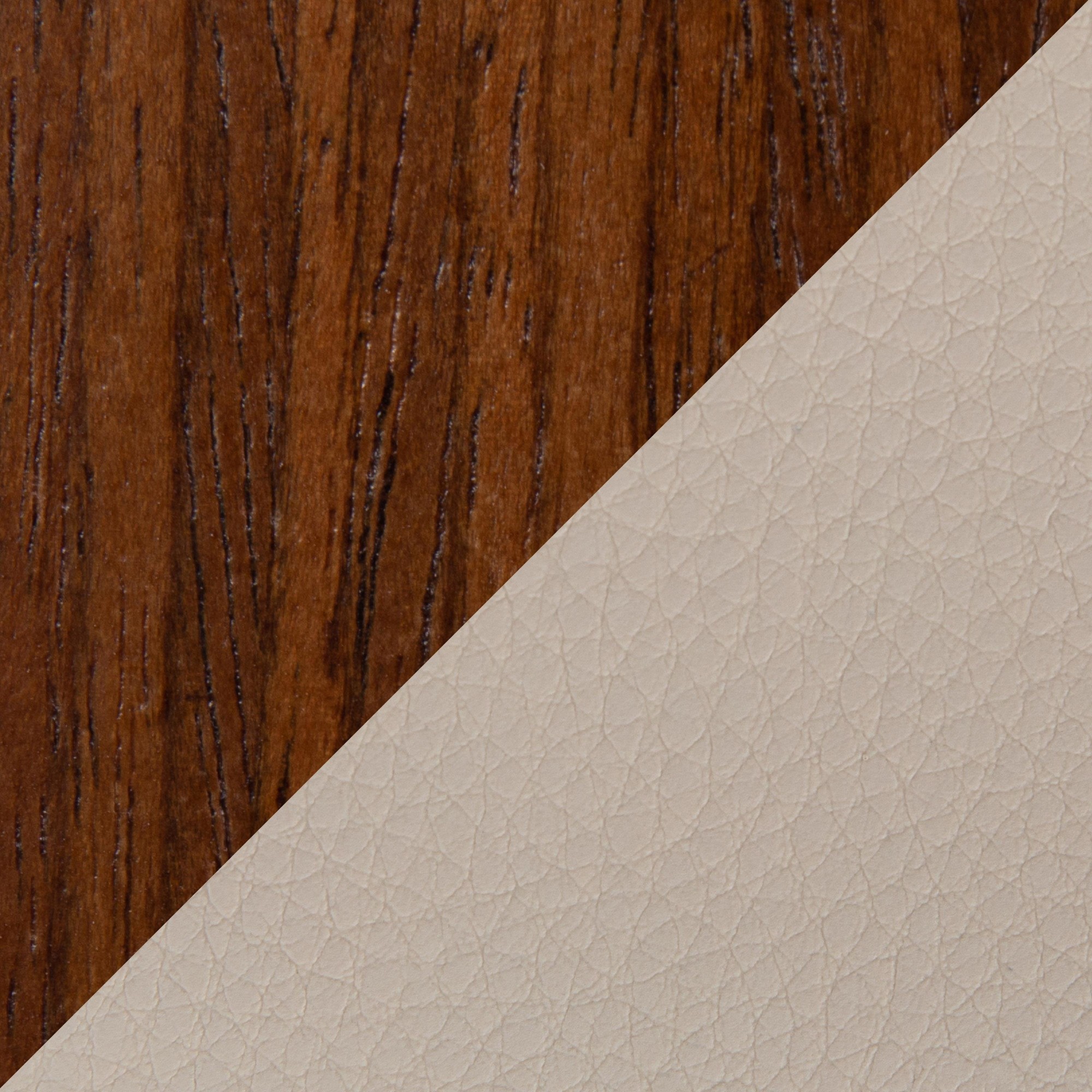 Pino Walnut and Cream Faux Leather Mid-Century Modern Barstool 9 Pino Walnut and Cream Faux Leather Mid-Century Modern Barstool - Image 9