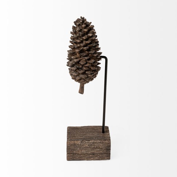 Pinterra Small 4L x 4W Brown Resin Pinecone Replica 4