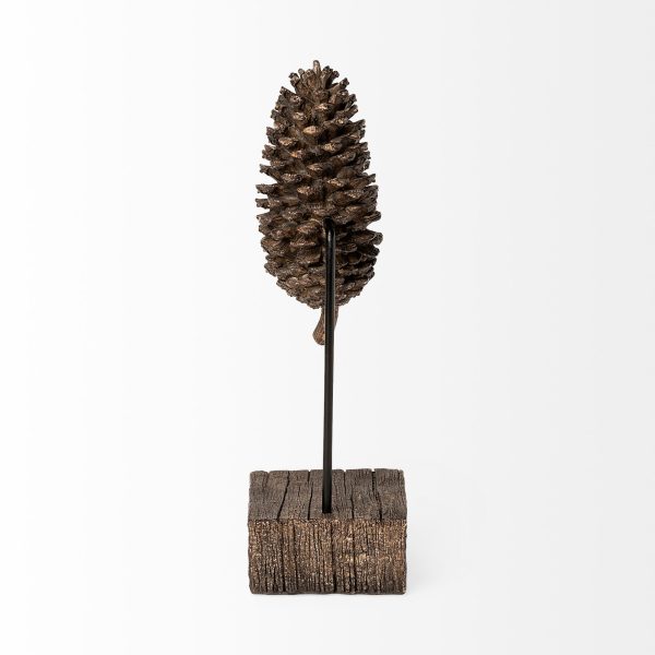 Pinterra Small 4L x 4W Brown Resin Pinecone Replica 5