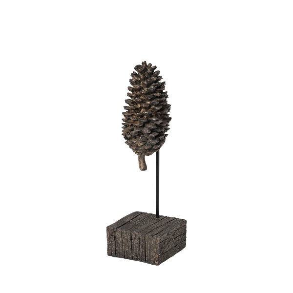 Pinterra Small 4L x 4W Brown Resin Pinecone Replica