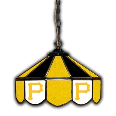 Pittsburg Pirates Stained Glass 14 Inch Hanging Pub Light