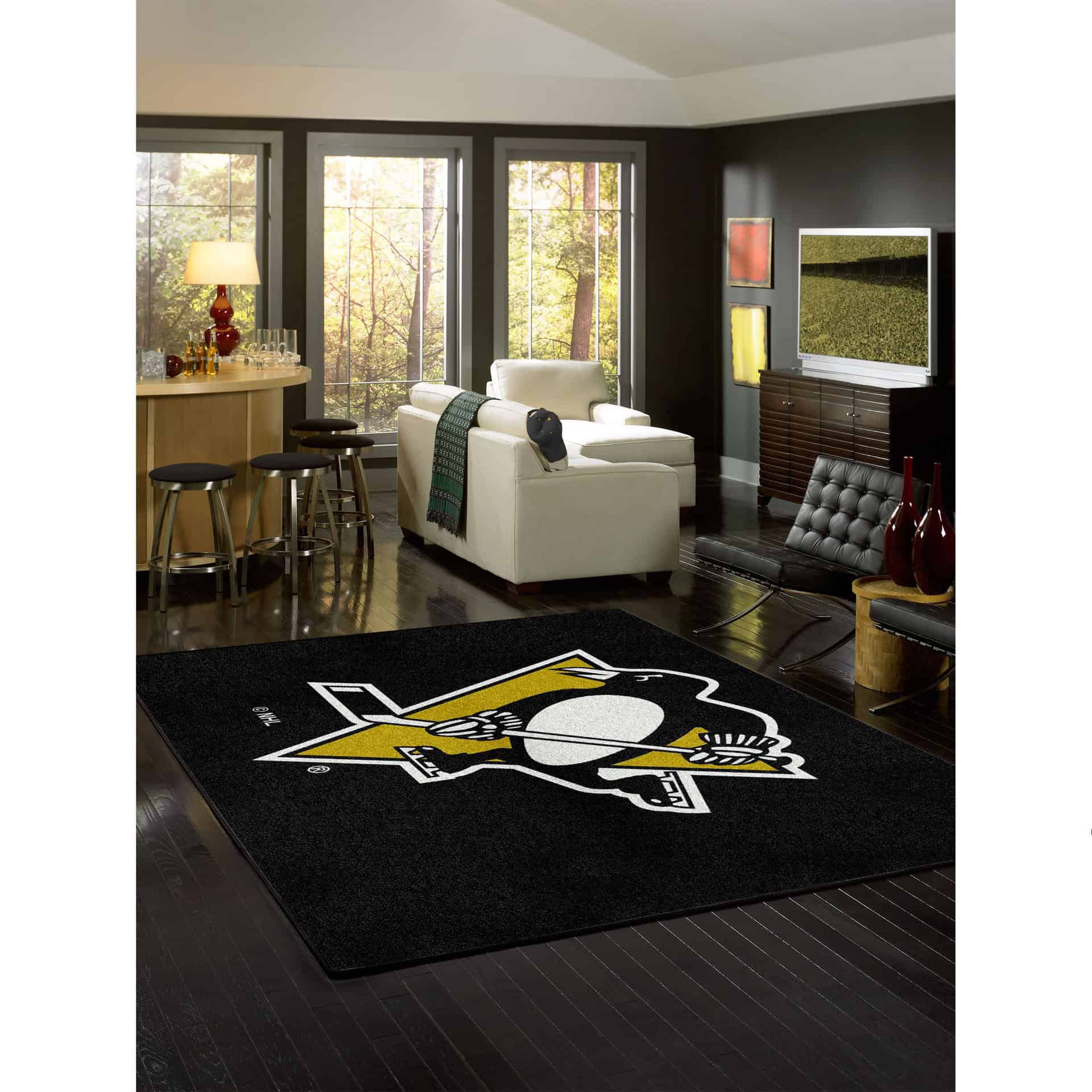 Pittsburgh Penguins 8x11 Spirit Rug 3 Pittsburgh Penguins 8x11 Spirit Rug - Image 3