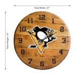 Pittsburgh Penguins Barrel Clock 4 Pittsburgh Penguins Barrel Clock