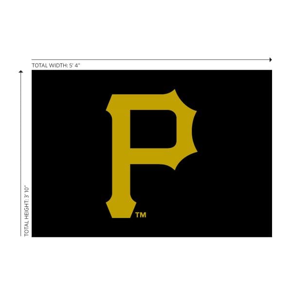 Pittsburgh Pirates 4 x 6 Spirit Rug Officially Licensed 1