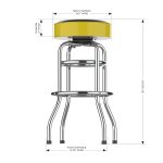Pittsburgh Pirates Chrome Bar Stool American Made Team Barstool 12 Pittsburgh Pirates Chrome Bar Stool American Made Team Barstool