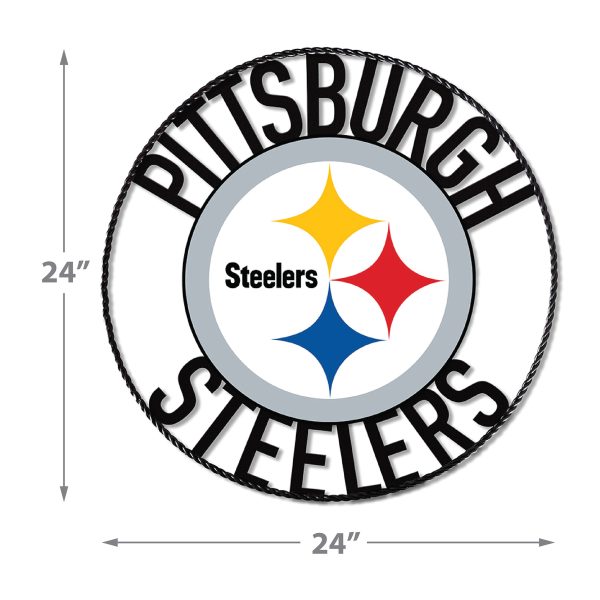 Pittsburgh Steelers 24 Inch Wrought Iron Wall Art Decor 3