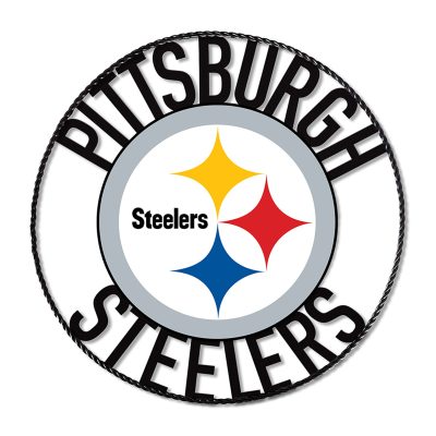 Pittsburgh Steelers 24 Inch Wrought Iron Wall Art Decor