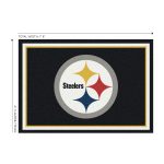 Pittsburgh Steelers 6x8 Spirit Area Rug Team Logo NFL Licensed
