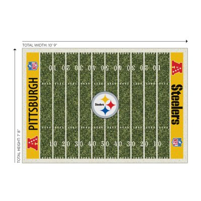 Pittsburgh Steelers 8x11 Homefield Football Field Premium Nylon Rug