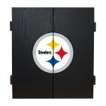Pittsburgh Steelers Bristle Dartboard Cabinet Set