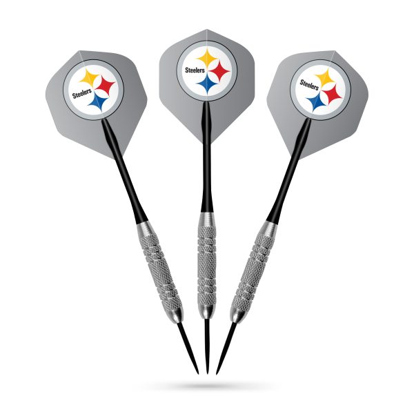Pittsburgh Steelers Bristle Dartboard Cabinet Set 5