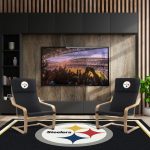 Pittsburgh Steelers Embroidered Birch Bentwood Accent Chair