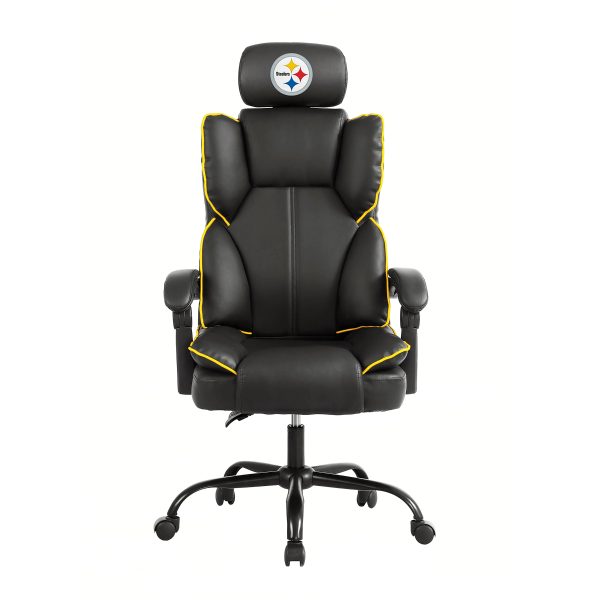 Pittsburgh Steelers Embroidered Headrest Adjustable Champ Chair 1