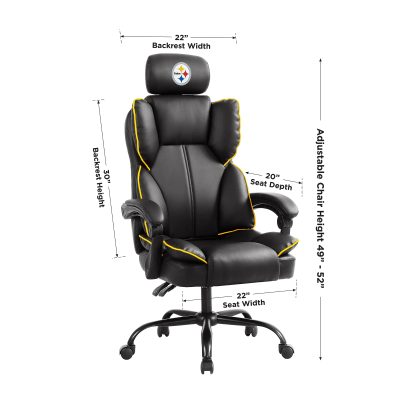 Pittsburgh Steelers Embroidered Headrest Adjustable Champ Chair