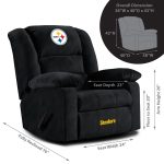 Pittsburgh Steelers Embroidered Microfiber Rocker Recliner