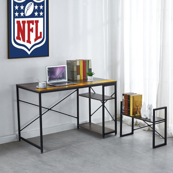 Pittsburgh Steelers Industrial Desk with Shelves 3