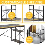 Pittsburgh Steelers Industrial Desk with Shelves