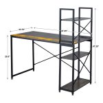 Pittsburgh Steelers Industrial Desk with Shelves