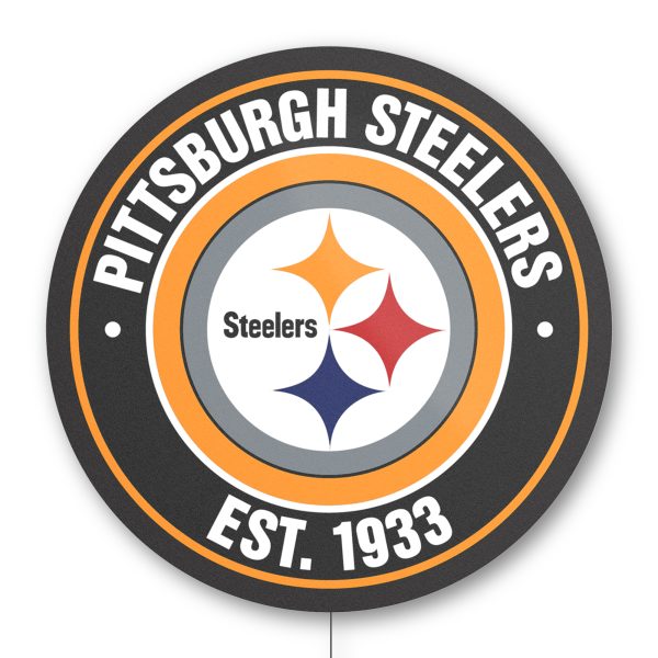 Pittsburgh Steelers LED Lighted Establish Date Sign 1