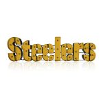 Pittsburgh Steelers Lighted Recycled Metal Wordmark Logo Sign
