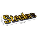 Pittsburgh Steelers Lighted Recycled Metal Wordmark Logo Sign