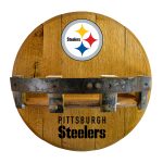 Pittsburgh Steelers Oak Whiskey Barrel Bar Shelf USA Made NFL 5 Pittsburgh Steelers Oak Whiskey Barrel Bar Shelf USA Made NFL