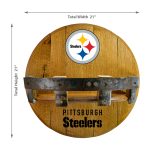 Pittsburgh Steelers Oak Whiskey Barrel Bar Shelf USA Made NFL 6 Pittsburgh Steelers Oak Whiskey Barrel Bar Shelf USA Made NFL