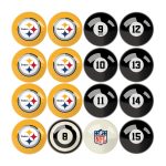 Pittsburgh Steelers Regulation Billiard Ball Set with Numbers