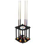 Pittsburgh Steelers Solid Wood Corner Cue Rack