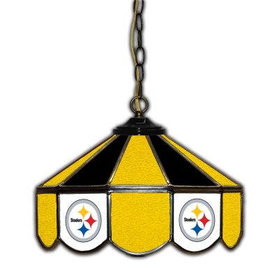 Pittsburgh Steelers Stained Glass 14-in Pub Light Handmade USA