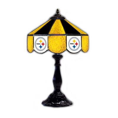 Pittsburgh Steelers Tiffany Style 21 inch Glass Table Lamp