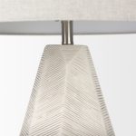 Piven White w/Antiqued Wash Textured Ceramic Table Lamp