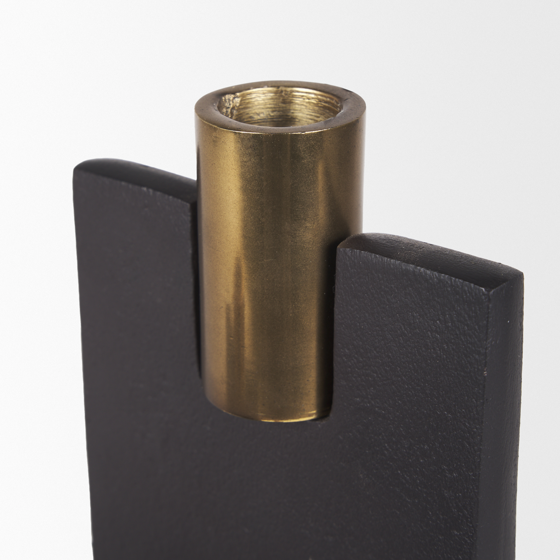 Polli Matte Black w/ Brushed Gold Metal Taper Candleholders (Set of 2) 11 Polli Matte Black w/ Brushed Gold Metal Taper Candleholders (Set of 2) - Image 11