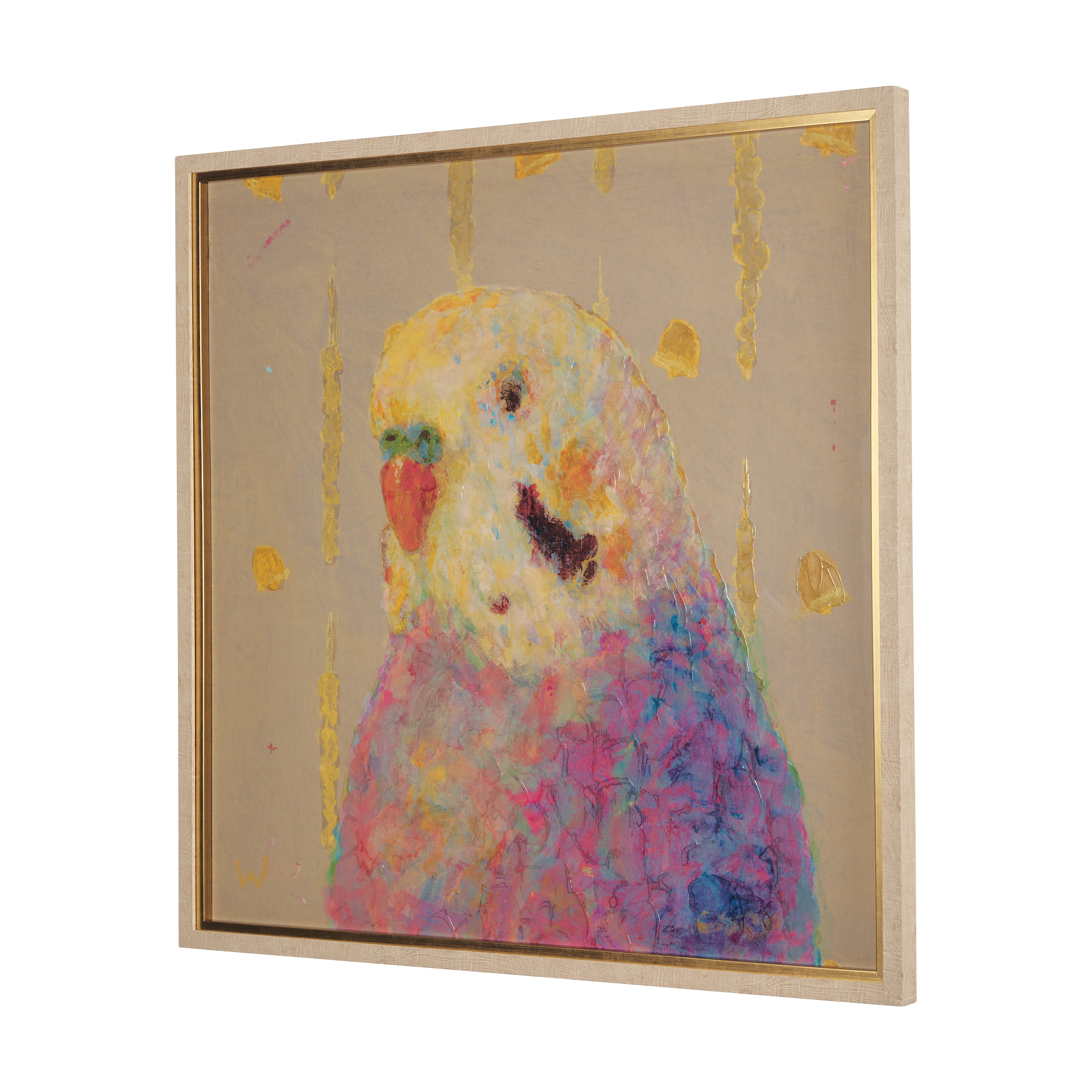 Pop Birds - Flight by Mercana Studio Hand Embelished Textured Framed Art Print Matted under Glass 2 Pop Birds - Flight by Mercana Studio Hand Embelished Textured Framed Art Print Matted under Glass - Image 2