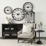 Poppy I 79x16 Black Metal With Glass Door Sideboard
