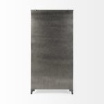 Poppy II 73.8" H Black Metal With Glass Door Display Cabinet