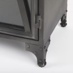 Poppy II 73.8" H Black Metal With Glass Door Display Cabinet
